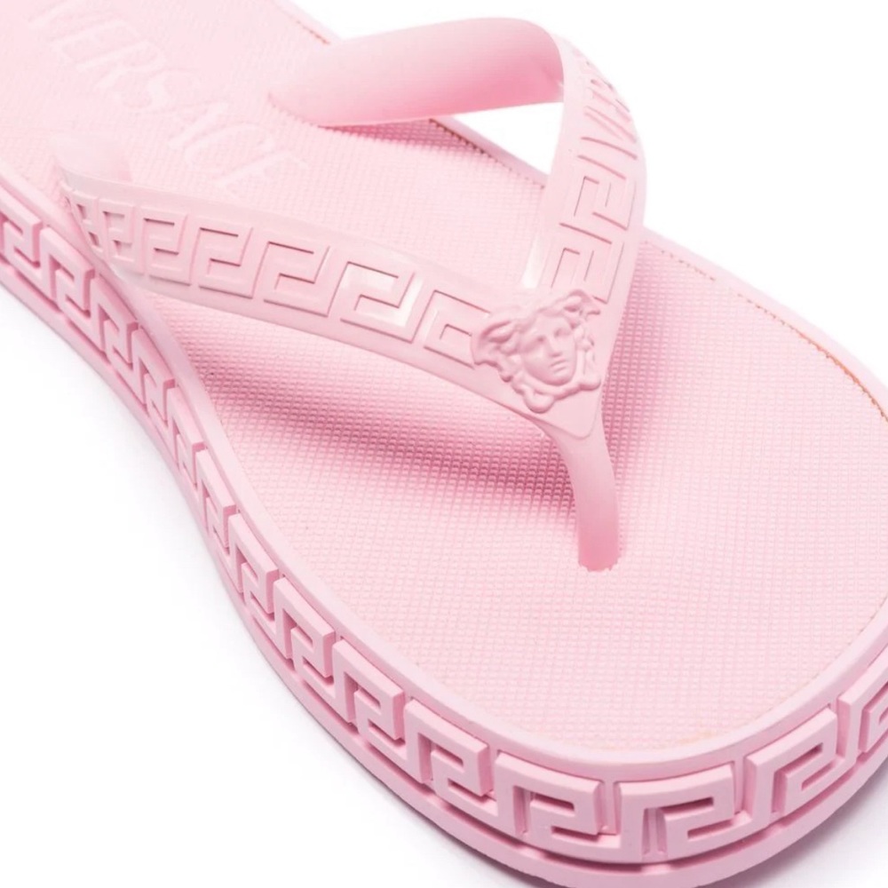 Versace Greca-embossed flip flops